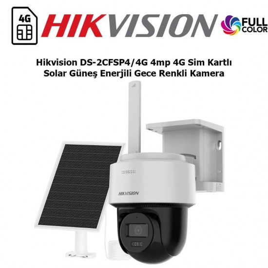 Hikvision DS-2CFSP4 4MP 4G solar gece renkli dış mekan kamera